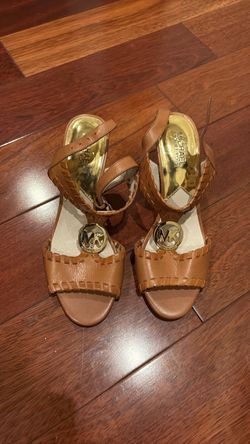 Michael Kors Tan Leather Heeled Sandals