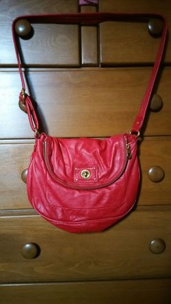 Marc Jacobs red leather cross body purse