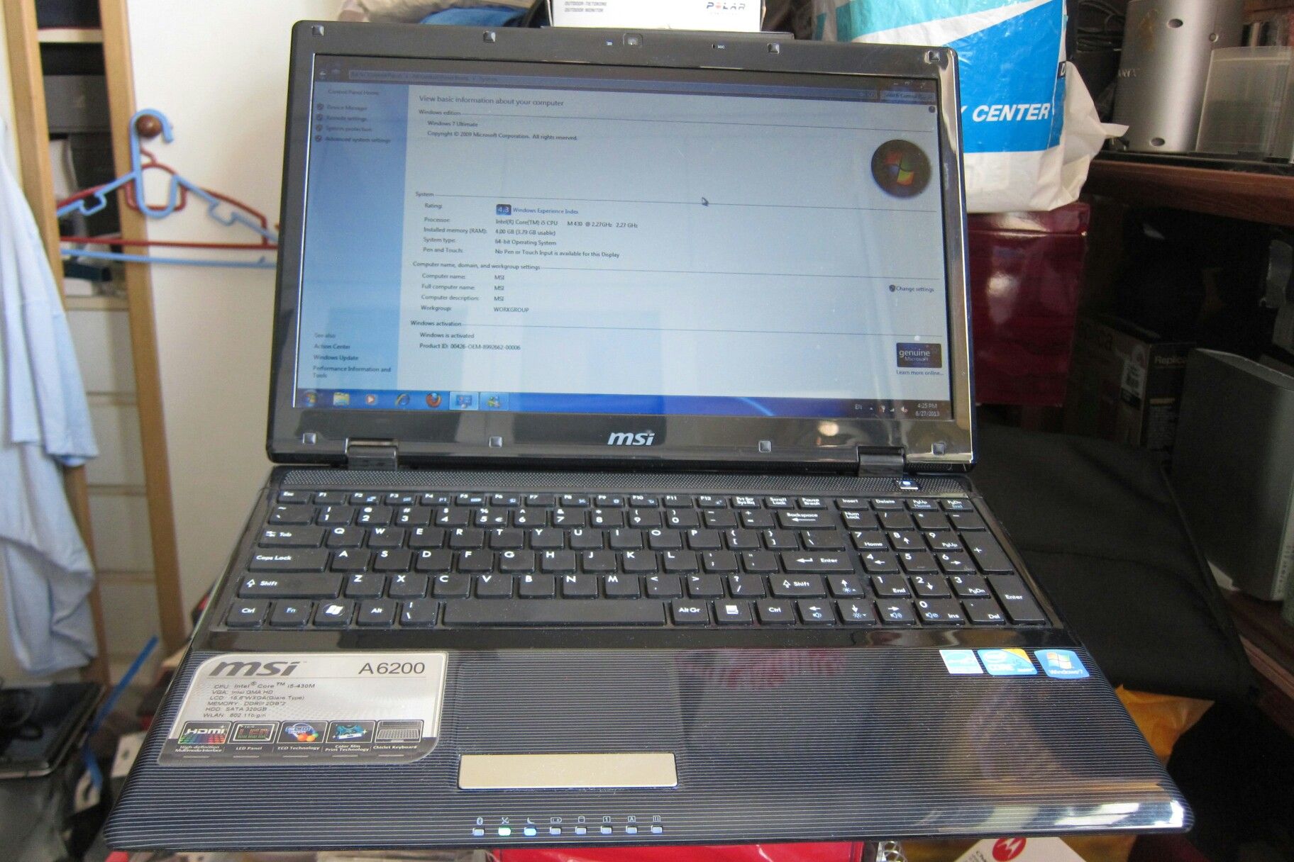 MSI A6200 LAPTOP (price is 75$)