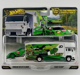 Hot Wheels Team Transport Porsche 911 GT3 R & Fleet Flyer