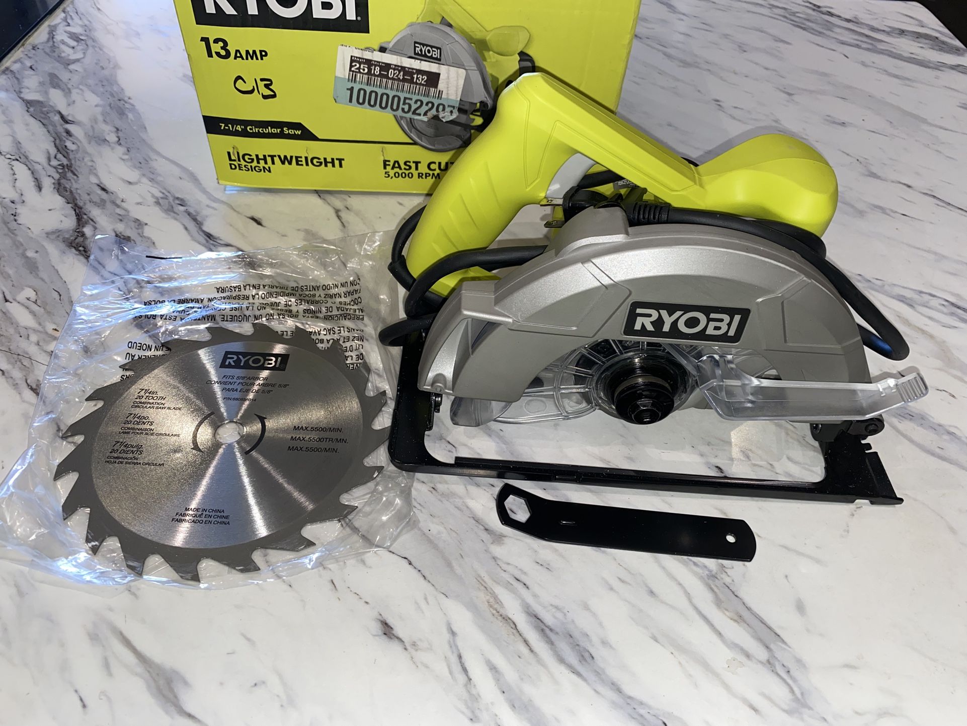 Ryobi 7 1/4” Corded Circular Saw