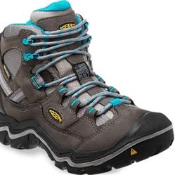 Keen Women's Durand Waterproof Mid Hiking Boots, Gargoyle Capri Breeze, 9.5