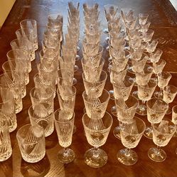 ✨VINTAGE FRENCH CRYSTAL GLASSWARE COLLECTION SET, COMPRISED OF 68 PIECES.✨Juego de Copas  en Cristal Francés 68 Piezas✨Father’s Day Gift 