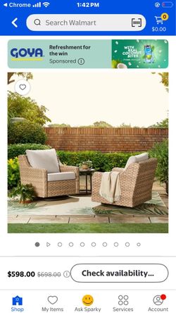 Outdoor Wicker Patio Swivel Chairs set of 2