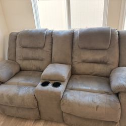 Free Leather Reclining Couch 