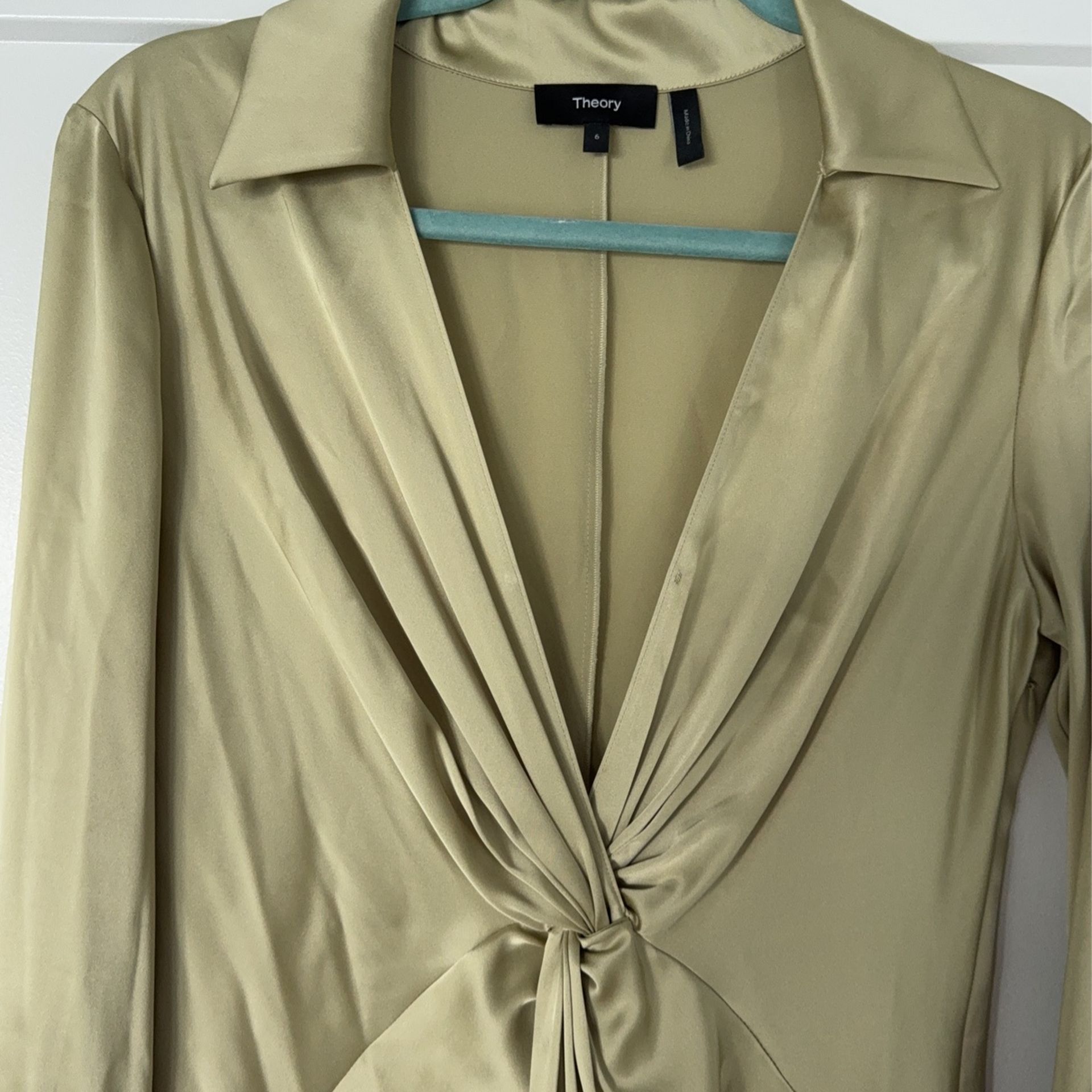 Theory Lime Slit Dress