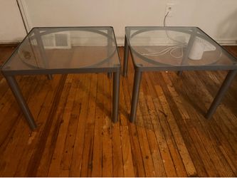 Glass end tables