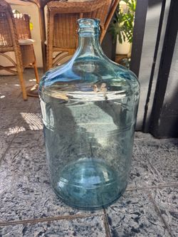 Pristine Vintage 1973 Glass Carboy Jug - Gorgeous Aqua
