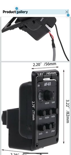 Black Plastic Acoustic Guitar Preamp Pickup 301 for Play Board Radio for Acoustic Acoustic Guitar