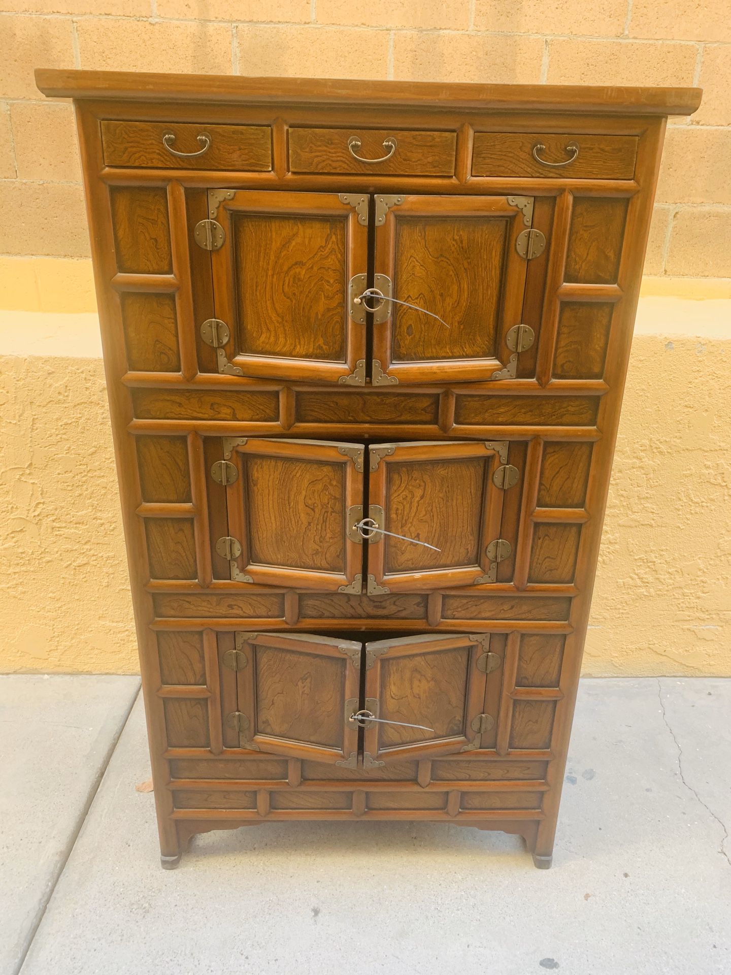 Antique Asian wood cabinet