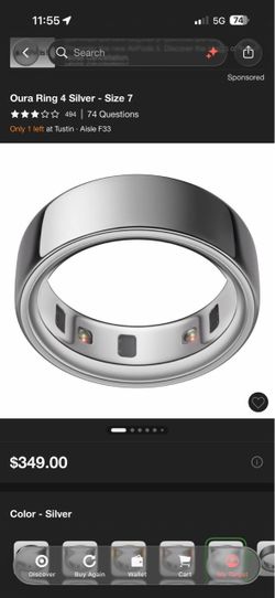 Brand New Oura Ring Gen 4 Size 7 Silver