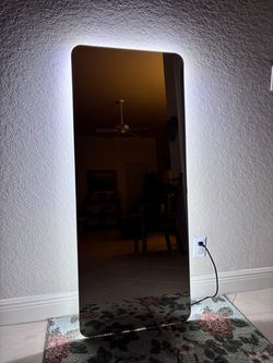 Led full length backlit floor wall mirror