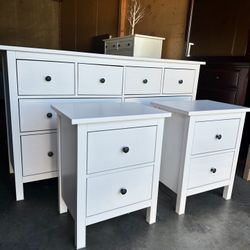 White IKEA Hemnes Dresser Set 