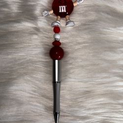 Red m&m Beaded Pen