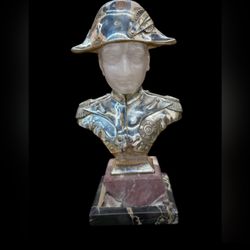 Sterling Marble Soapstone Bust of Napoleon Pedestal 9in Sold in Auction $3500 