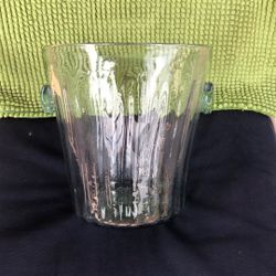 Glass Hand Blown Ice Bucket 10 In Tall