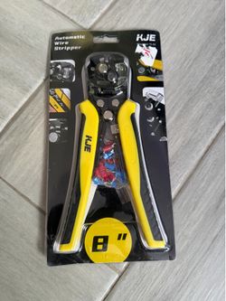 KJE Self-Adjusting Wire Stripper, 3 in 1 Stripper/Cutter/Crimping Heavy Duty Automatic Electrical Wire Strippers for 10-24 AWG,crimping for 10-22 AWG 