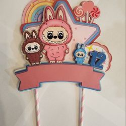 3D Popup Labubu Cake Toppers Decorations  Party