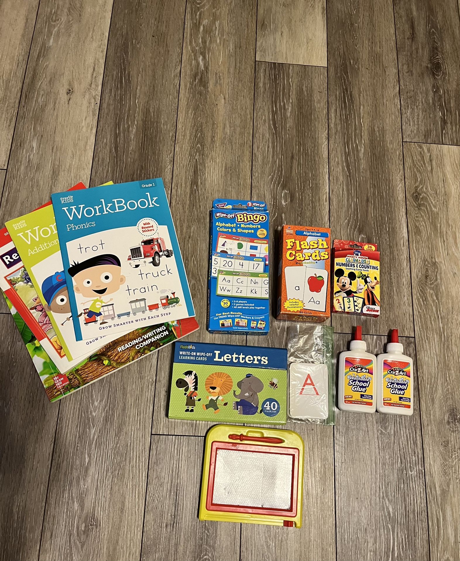 Kids learning games and workbooks