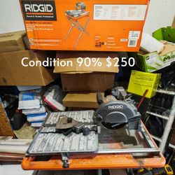 RIDGID 9 Amp 7 in. Wet Tile Saw with Stand