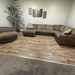 (Free Delivery!!) Ashley's Sectional & Swivel Chair Set