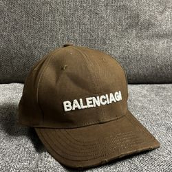 Brown Balenciaga hat 