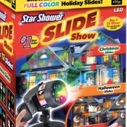 Star Shower Slide Show, LED Light Projector Christmas & Halloween Etc LED Lights - I12 Slides Included