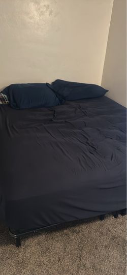 King size pillow top mattress and new platform frame