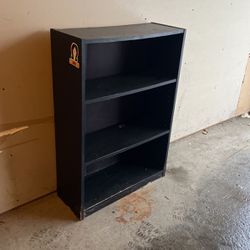 Simple Small Black Wood Book / Pantry Shelf