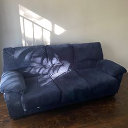 Blue Corduroy Couch