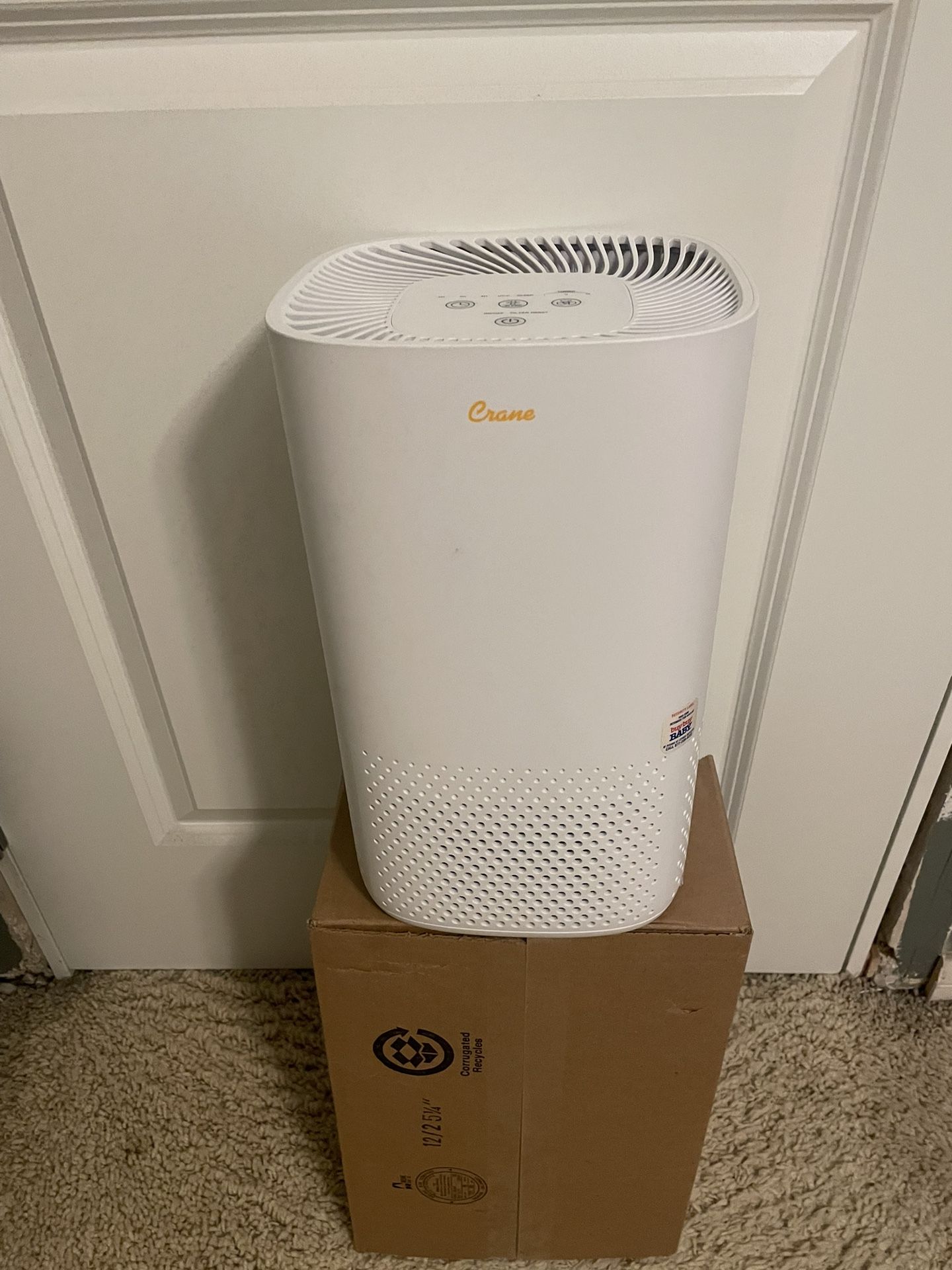 Crane True HEPA Filter Air Purifier - White ^
