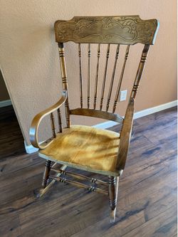 Vintage Wood Maple Rocking Chair
