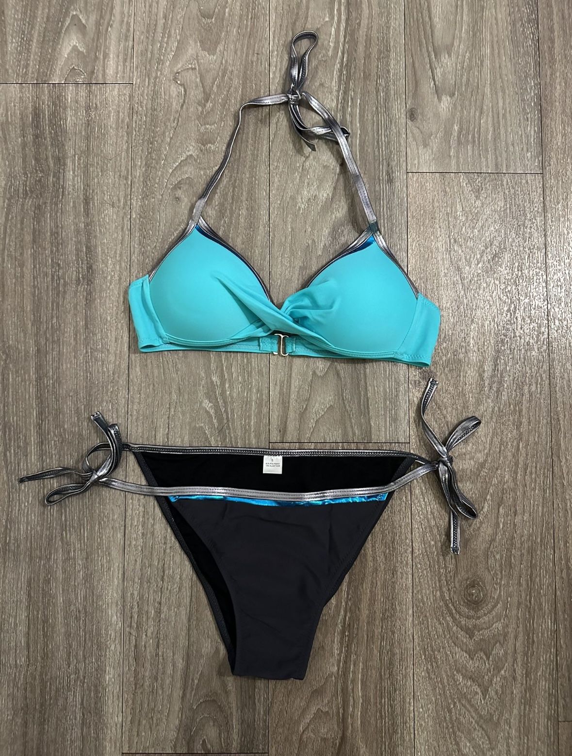 Twist Front Top Halter Bikini