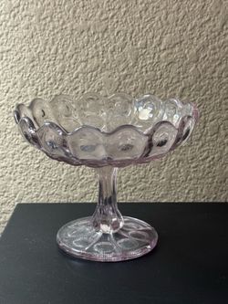 Vintage Glass Pedestal Bowl