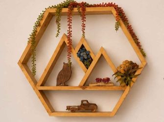 🏔️ Handmade Mountain Wall Shelf | Rustic Wood Décor | $40