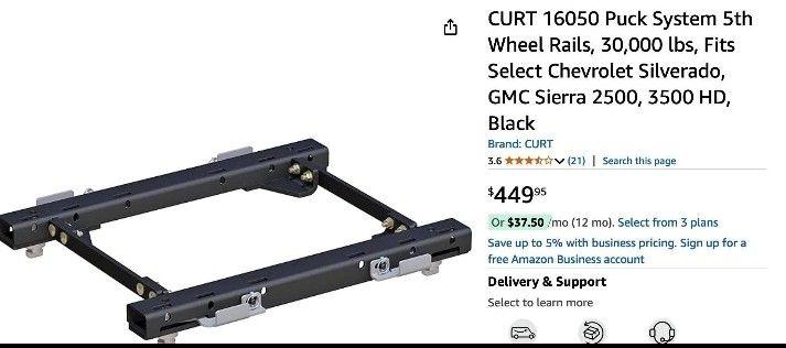 Puck System 5th Wheel Rails