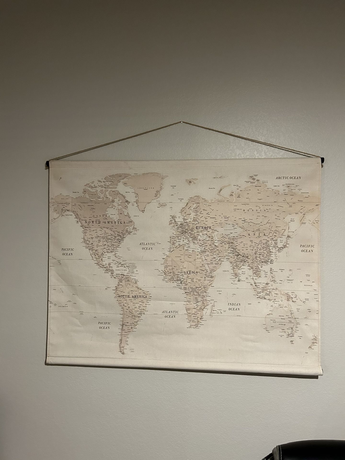 World Map Hanging Poster
