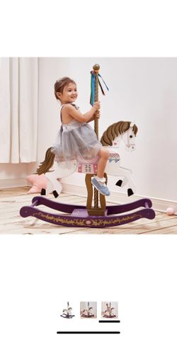 Carousel horse kids. Ride on rocking horse. 
