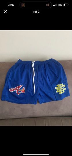 Eric Emanuel Atlanta Braves Blue Shorts