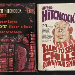 Alfredo Hitchcock “Stories NOT For The Nervous” & “Tales To Send Chills Down Your Spine” Hardcover Books | BCE BOOK CLUB EDITION