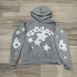 Gray Sp5der Hoodie Size Medium Brand New 