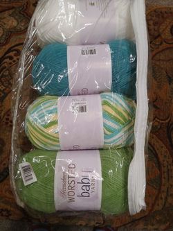 4 skeins Worsted Baby yarn w/pattern.  SEE ALLMY YARN POSTS