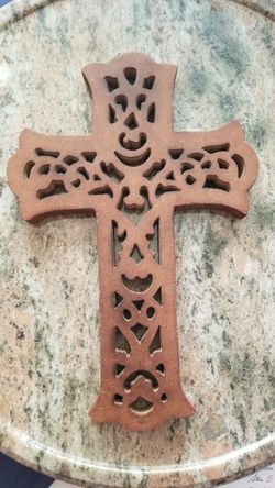 Wood carved cross