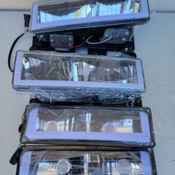 94-98 Chevy Gmc CK Obs C10 LED DRL Headlights Luces Micas Calaveras Faros Faroles Focos Chevy Headlamps 