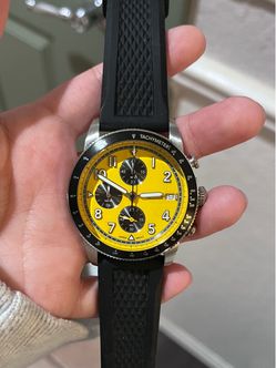 Fossil Tachymeter yellow face tora