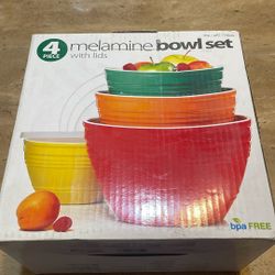 Melamine Bowl Set with lids