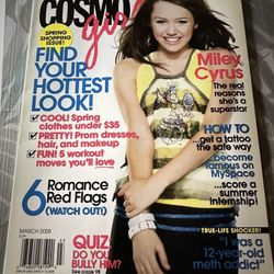Cosmo Girl Magazine - March 2008, Miley Cyrus Cover