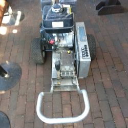 Large Pressure Washer Was Winterized Needs To Be Flushed Works Excellent Comes W/ 3 Sizes Of Wands One Gun Handle One High Pressure Hose One Soft Tang