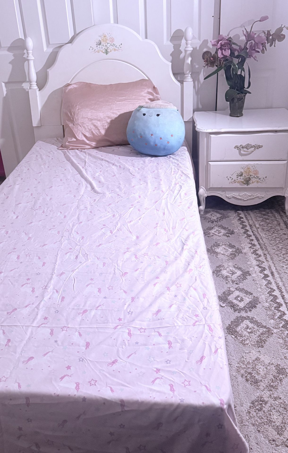 Twin Bed And Nightstand