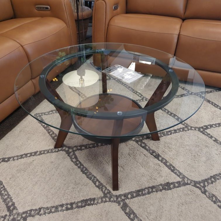 Modern 3pcs Round Coffee End Table Set 